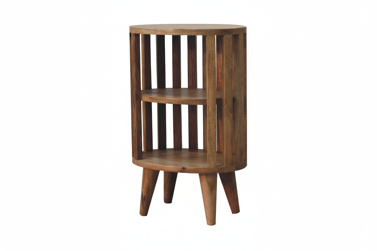 Ariella Double Shelf -yöpöytä | Mangopuu, tammimainen viimeistely