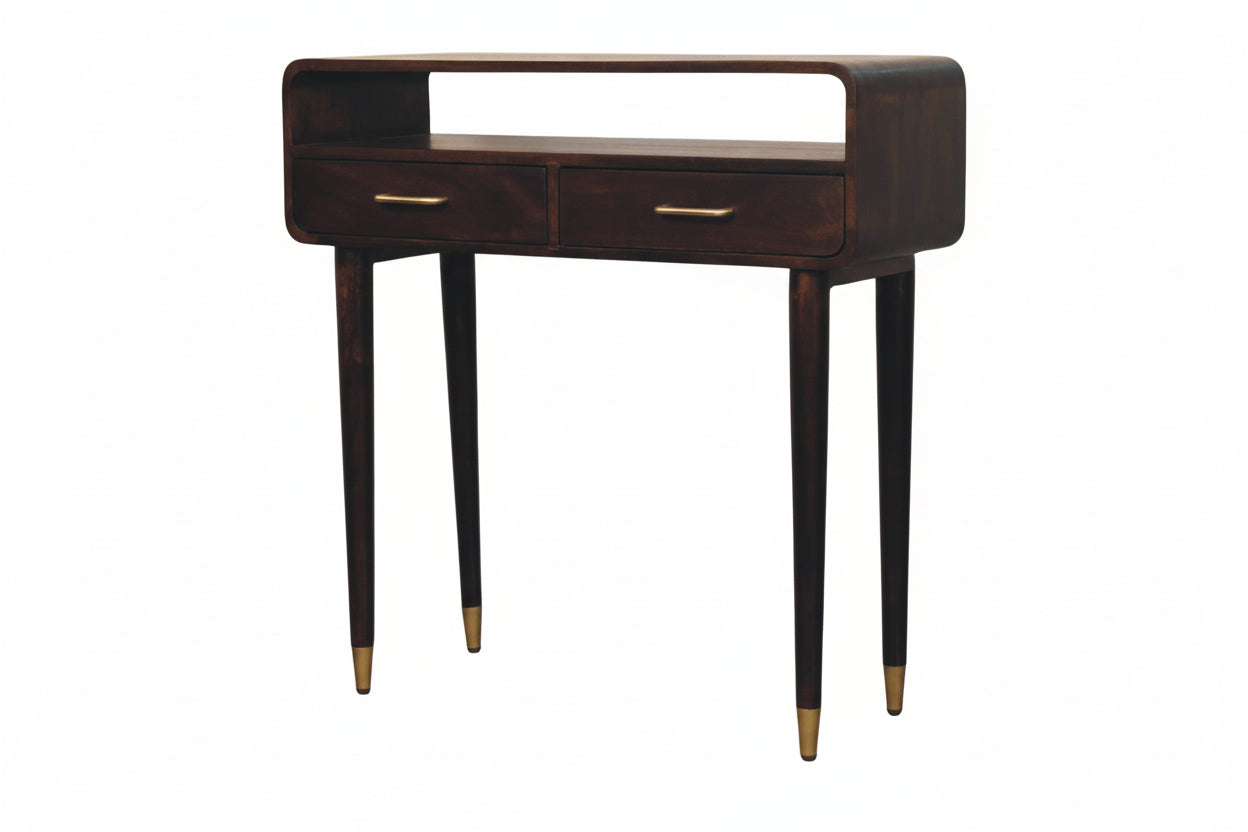 Valenza Konsolipöytä – 2 laatikkoa, massiivimangopuu