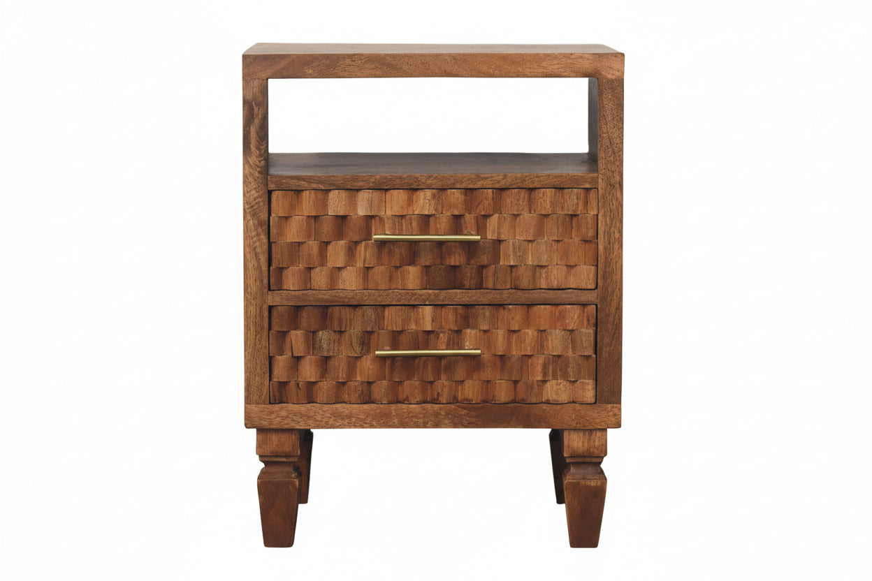 Arno Bedside -yöpöytä | Lämmin puuilme ja käsityöläisdesign