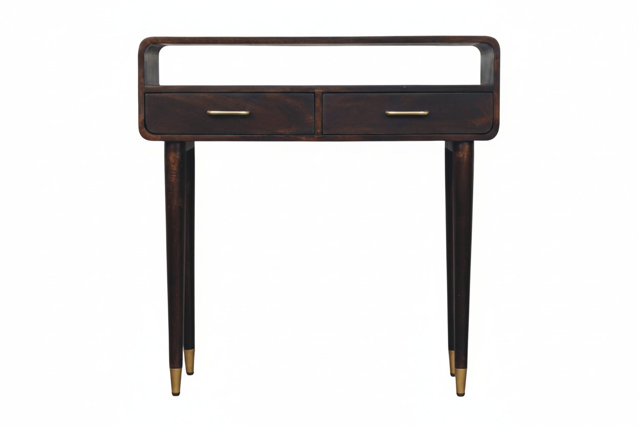 Valenza Konsolipöytä – 2 laatikkoa, massiivimangopuu